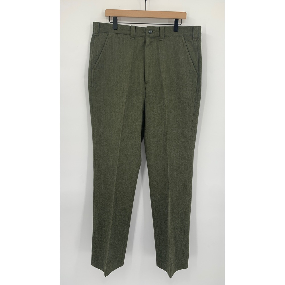 Vintage CC Filson Pants Mens 36 Green Whipcord 100% Virgin Wool Made USA